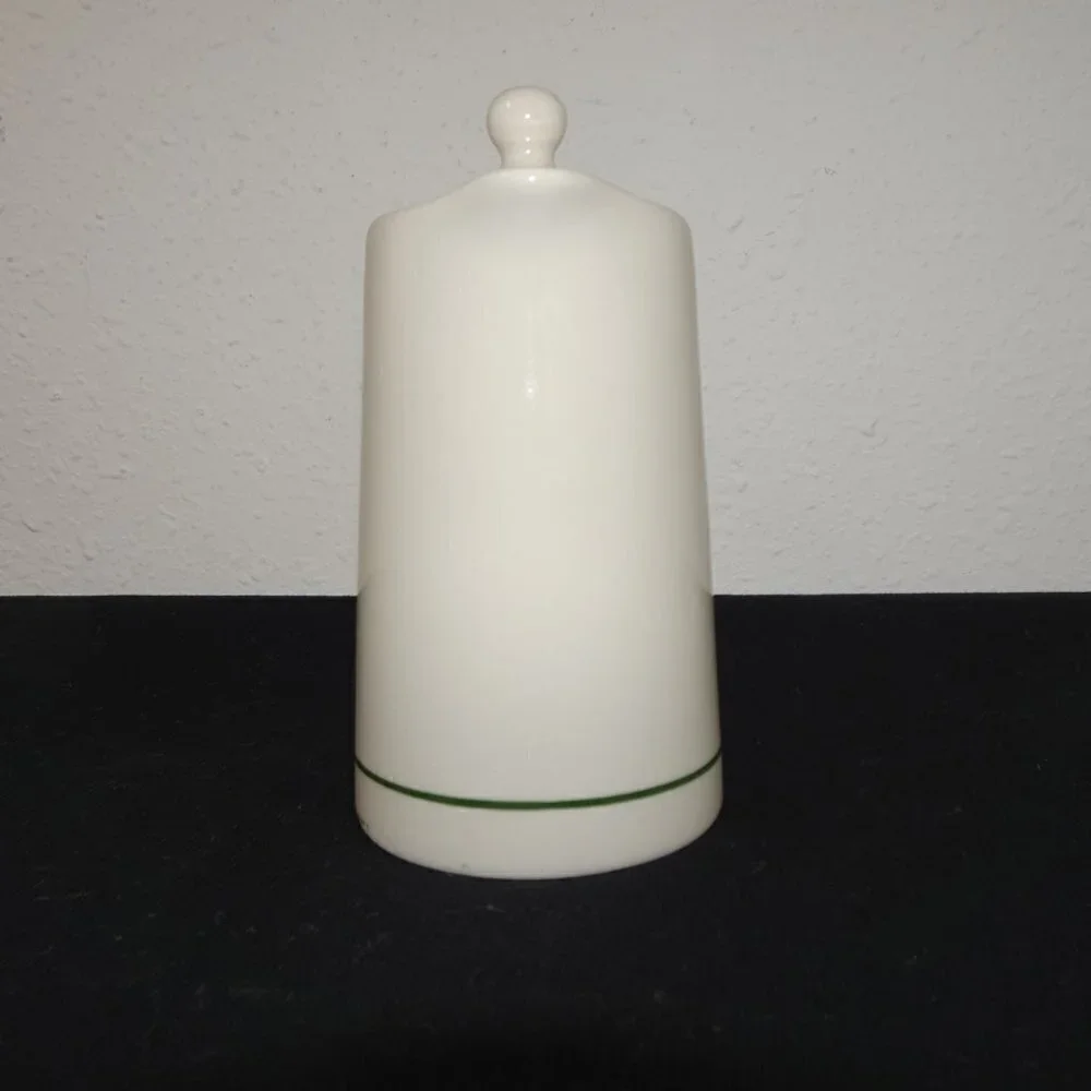 Vintage Mayer Coffee Tea Hot Water Pot Restaurant Individual Serving Green Band